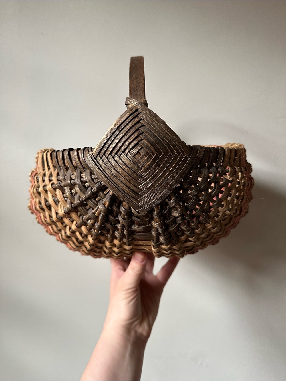 Egg Gathering Basket Primitive Rustic
